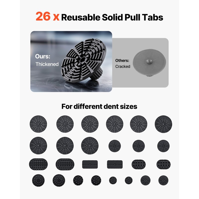 Lommojen oikaisusarja 61-osainen maalia rikkomaton kullanvärisellä lommonostimella T-mallisella liukuvasaralla ja