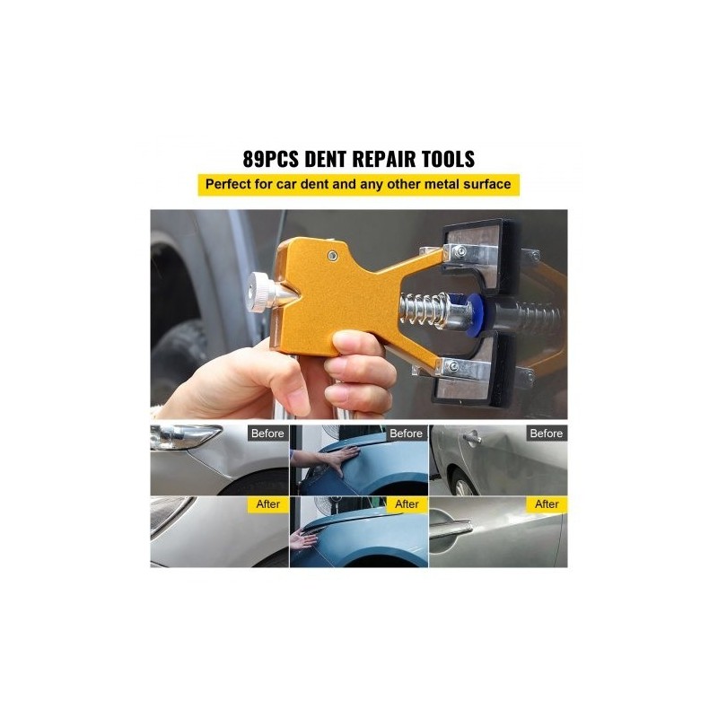 Lommonpoistosarja 89-osainen ruostumattomat tangot alumiini kumi muovi auton koriin