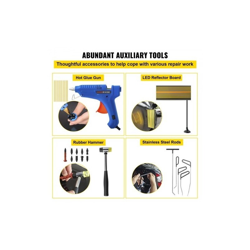 Lommonpoistosarja 89-osainen ruostumattomat tangot alumiini kumi muovi auton koriin