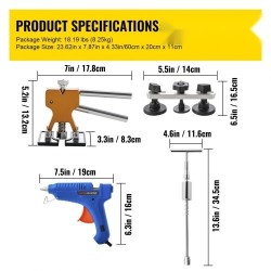 Lommonpoistosarja 89-osainen ruostumattomat tangot alumiini kumi muovi auton koriin