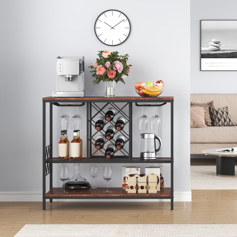 40 tuuman baarikaappi lastulevystä ja teräksestä 20 pullolle viinalasitelineellä