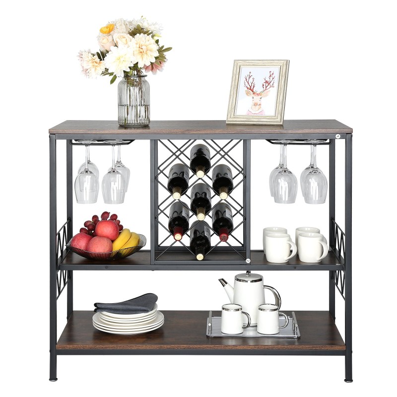 40 tuuman baarikaappi lastulevystä ja teräksestä 20 pullolle viinalasitelineellä