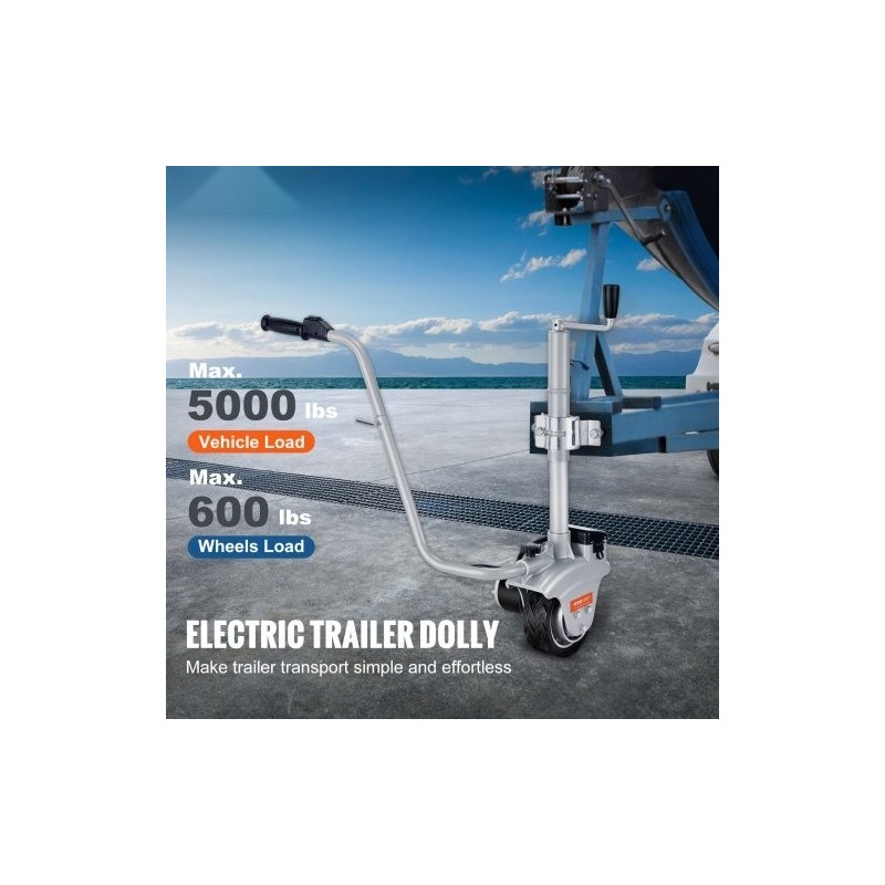 Sähkökäyttöinen vetokone 2268 kg 12V 350W säädettävä 30,5–62,9 cm 8-tuumainen kumipyörä