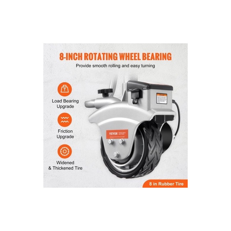 Sähkökäyttöinen vetokone 2268 kg 12V 350W säädettävä 30,5–62,9 cm 8-tuumainen kumipyörä
