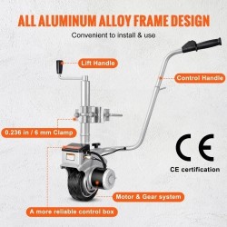 Sähkökäyttöinen vetokone 2268 kg 12V 350W säädettävä 30,5–62,9 cm 8-tuumainen kumipyörä