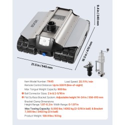 Sähköinen perävaunun siirtäjä 4082 kg vetokyky 100 m kaukosäätö telaketjuilla