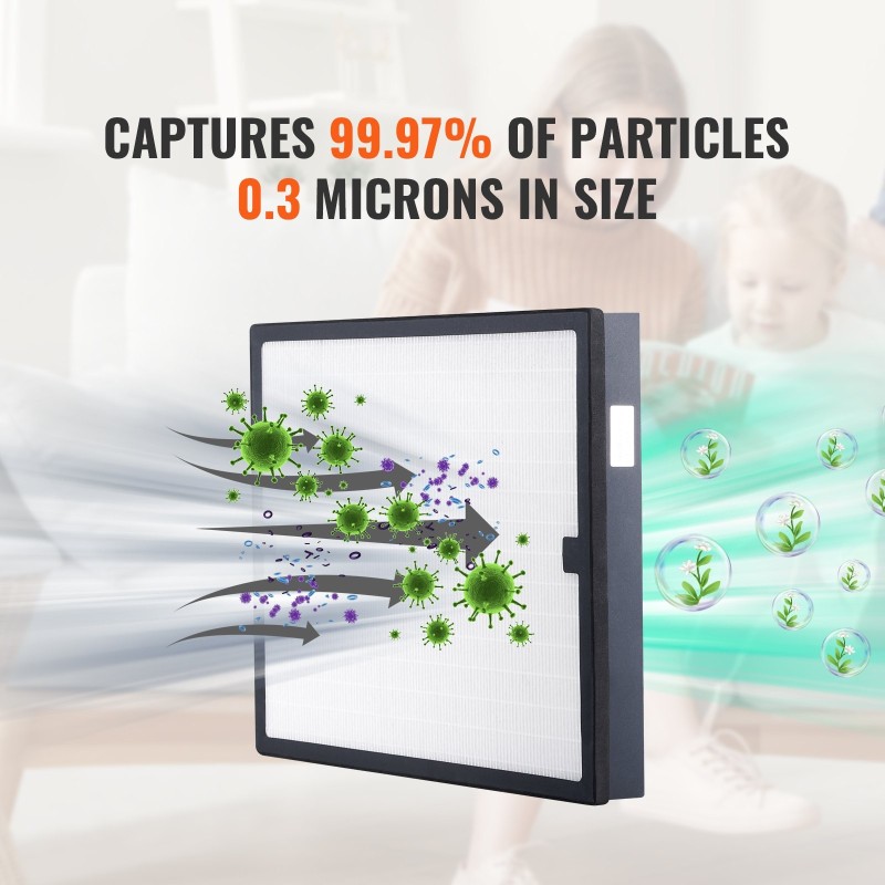 HEPA-ilmansuodatin 16 x 19 tuumaa vaihdettava valkoinen ilmanpuhdistimiin