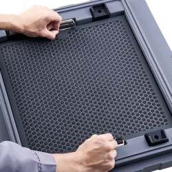 Aktiivihiilisuodattimet 400x400x20 mm 3 kpl musta ilmanpuhdistimiin