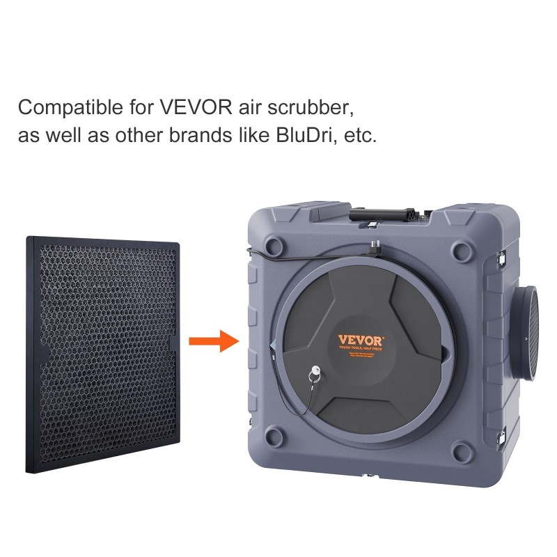 Aktiivihiilisuodattimet 400x400x20 mm 3 kpl musta ilmanpuhdistimiin