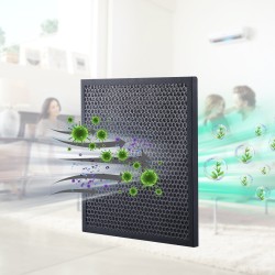 Aktiivihiilisuodattimet 400x400x20 mm 3 kpl musta ilmanpuhdistimiin