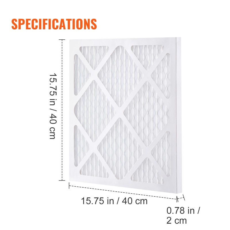 Esisuodattimet 5 kpl 400 x 400 x 20 mm valkoiset ilmanpuhdistimiin