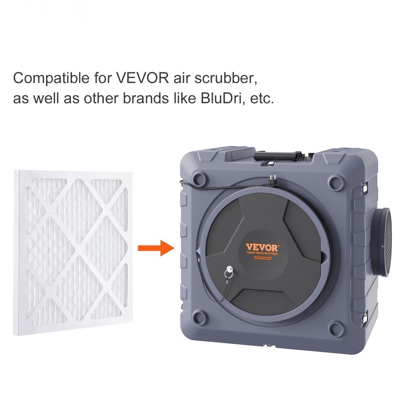 Esisuodattimet 5 kpl 400 x 400 x 20 mm valkoiset ilmanpuhdistimiin