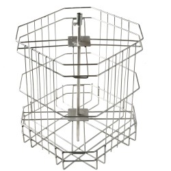 Käsikäyttöinen hunajalinko ruostumattomasta teräksestä 4/8 kehää korkeussäädettävällä jalustalla läpinäkyvällä kannella