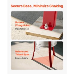 Manuaalinen hunajalinko 6 kehälle ruostumatonta terästä läpinäkyvällä kannella korkeussäädettävällä jalustalla