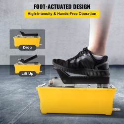 Ilmakäyttöinen hydraulinen jalkapumppu 2,3 l säiliö alumiininen ydin öljyletku ruiskupistooli