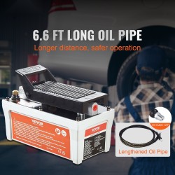 Ilmahydraulinen jalkapoljinpumppu 1,9 litran säiliö noin 6895 baaria 2 metrin letku