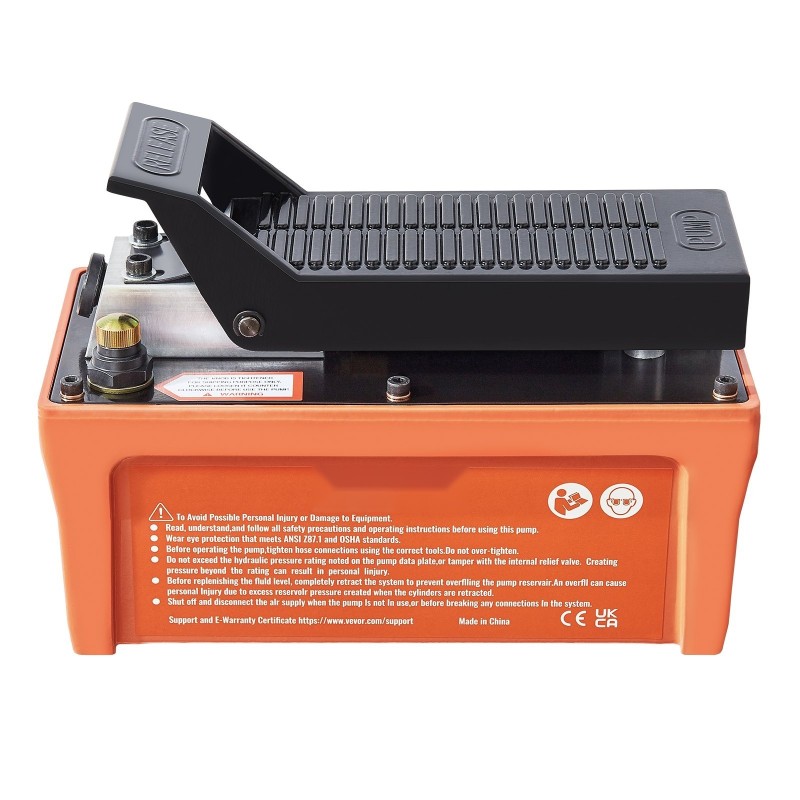 Jalkakäyttöinen paineilmahydraulipumppu 1,6 L säiliö 10000 PSI autokorjaamoihin