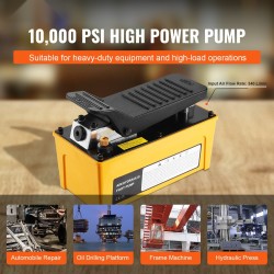 Ilmakäyttöinen jalkahydraulipumppu 10000 PSI 1,6 L öljysäiliö alumiinikotelo