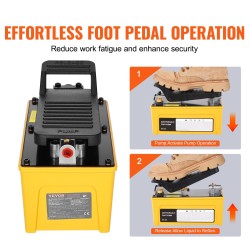 Ilmakäyttöinen jalkahydraulipumppu 10000 PSI 1,6 L öljysäiliö alumiinikotelo