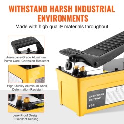 Ilmakäyttöinen jalkahydraulipumppu 10000 PSI 1,6 L öljysäiliö alumiinikotelo