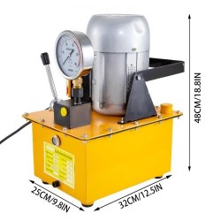 Sähköhydraulinen pumppu yksitoiminen 750 W 7 l öljysäiliö 220 V 10000 PSI