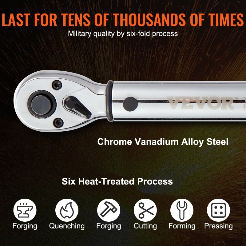 Mekaaninen 3/8-tuumainen momenttiavain 14–110 N·m ±3% tarkkuus kromivanadiiniteräs