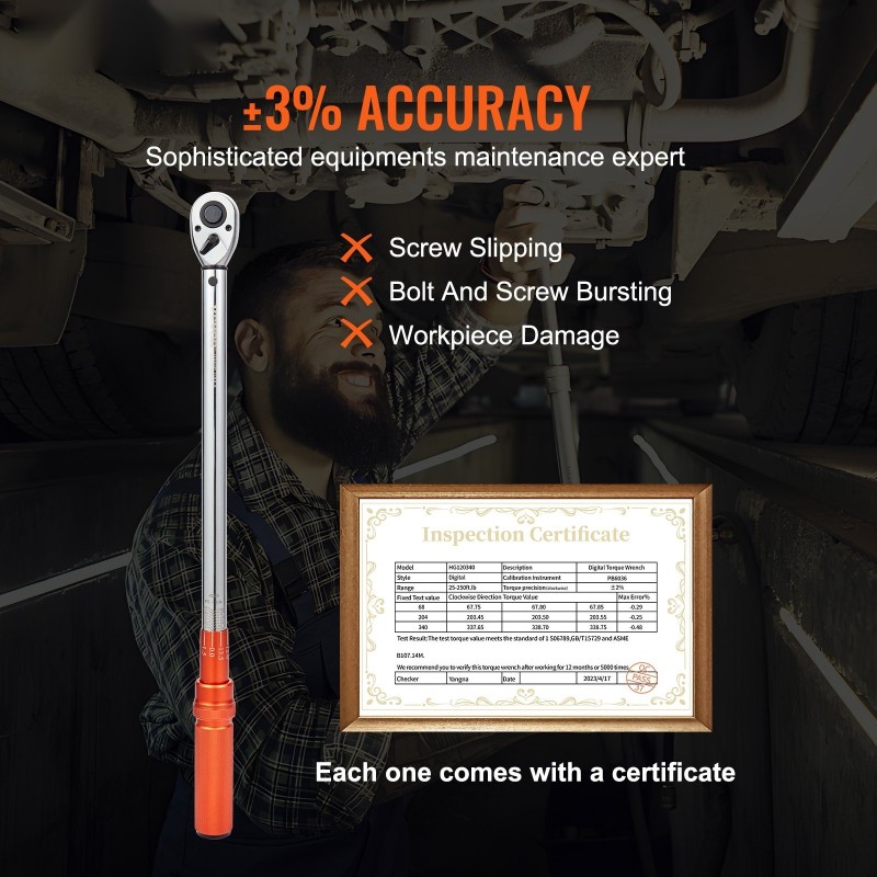 Mekaaninen momenttiavain 1/2 tuumaa 34–340 Nm kaksisuuntainen säätö tarkkuus ±3% 72 hammasta