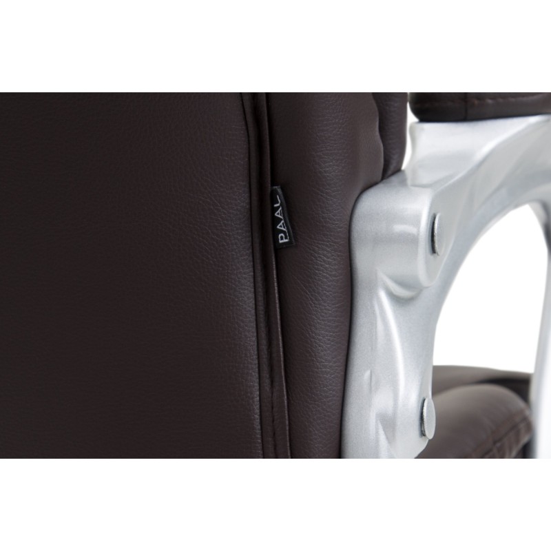 Ergonominen toimistotuoli keinonahalla ja keinumekanismilla säädettävä korkeus