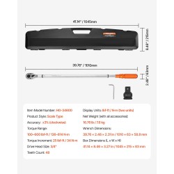 Momenttiavain seosteräs 3/4 tuuman vetoneliö 136–814 Nm auton korjaukseen