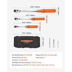 Momenttiavainsarja 3-osainen 1/4 3/8 1/2 tuumaa polkupyörän huoltoon