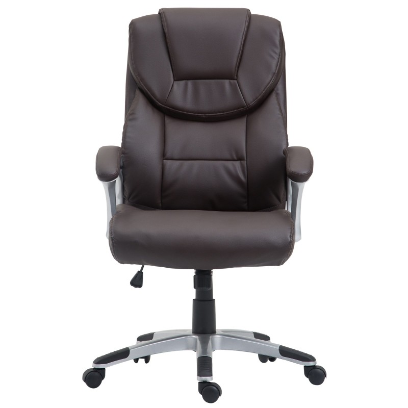 Ergonominen toimistotuoli keinonahalla ja keinumekanismilla säädettävä korkeus