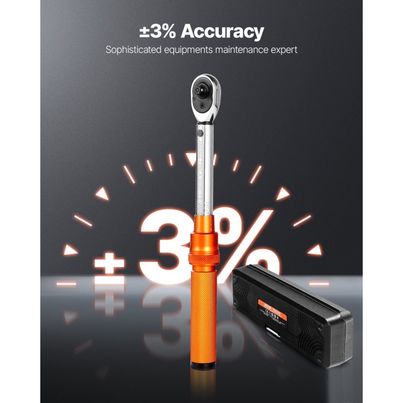 Momenttiavainsarja 1/4-tuumainen 2,3–22,6 N.m 72-hampainen räikkä polkupyörän huoltoon