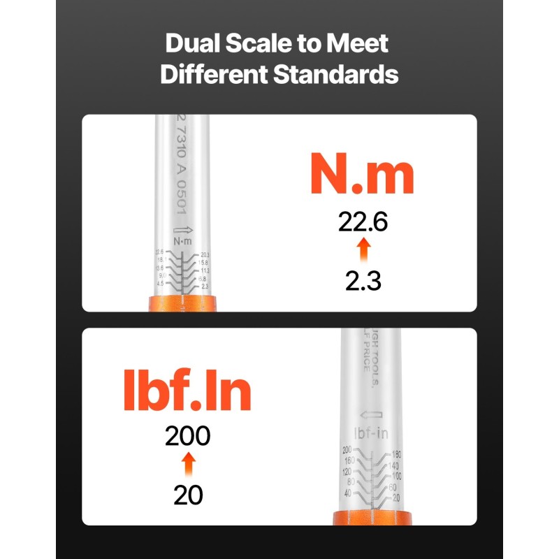 Momenttiavainsarja 1/4-tuumainen 2,3–22,6 N.m 72-hampainen räikkä polkupyörän huoltoon