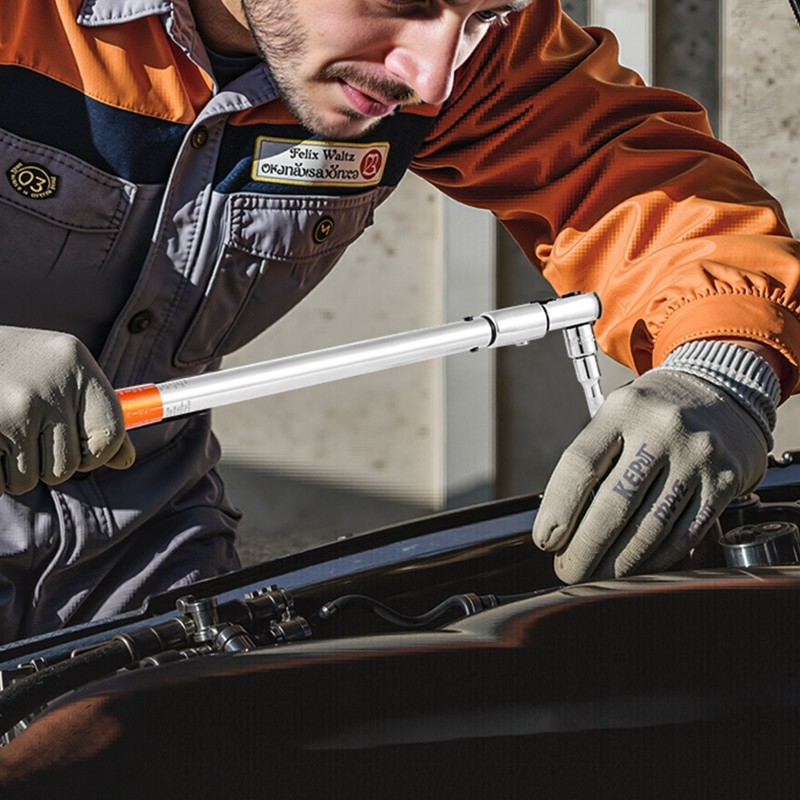 Momenttiavain 1/2-tuumainen säädettävä 27,1–216,8 N·m kahdensuuntainen kaksoisasteikkoinen 72-hampaainen vaihdettavapää 2%