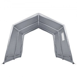 Varastoteltta sinkityllä teräsrungolla polyeteenipinnoitetulla kankaalla vetoketjuovella 305x305x259 cm