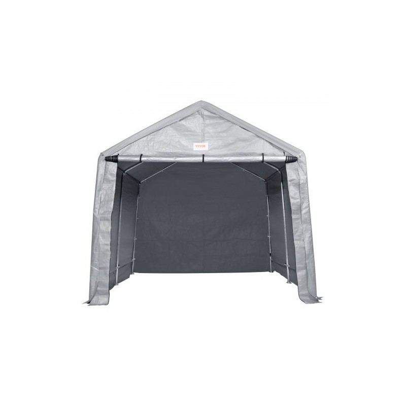 Varastoteltta sinkityllä teräsrungolla polyeteenipinnoitetulla kankaalla vetoketjuovella 305x305x259 cm