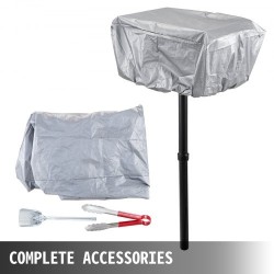 Puistotyylinen hiiligrilli Q235-hiiliteräs 40,6 x 40,6 cm grillausala nelitasoinen ritilä