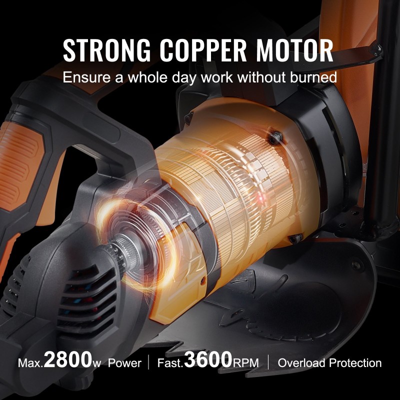 Sähköinen betonisaha 16 tuuman terällä 3200 wattia märkä ja kuiva