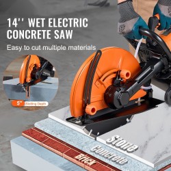 Sähköinen betonisaha 35,5 cm vesipumpulla märkä ja kuivakatkaisu