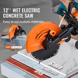 Sähköbetonisaha terän halkaisija 305 mm märkäleikkaus 2800 W 114 mm leikkuusyvyys