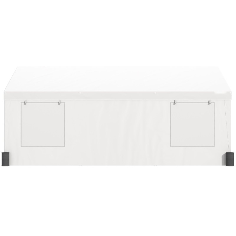 Autoteltta sinkitty teräsrunko 3,7 x 6,1 m irrotettavat sivuseinät rullattavat ikkunat vedenpitävä