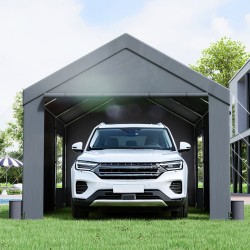 Ajoneuvokatos 3,1 x 6,1 m galvanoitu teräsrunko UV-suojattu pressu irrotettavat sivuseinät