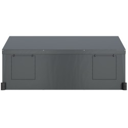 Ajoneuvokatos 3,1 x 6,1 m galvanoitu teräsrunko UV-suojattu pressu irrotettavat sivuseinät