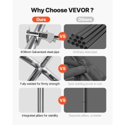 Autokatos galvanoitu teräsrunko PE-kangas 3,65x6,09m valkoinen irrotettavat sivuseinät ja ovi