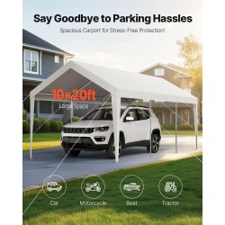 Autoteltta 3,05 x 6,09 m galvanoitu teräsrunko kaksinkertainen PE-kangas autolle