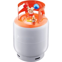 Kylmäaineen talteenottosäiliö 13,6 kg nesteluokitettu 400 PSI messinkinen Y-venttiili esitäytetty typellä