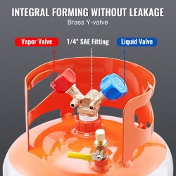 Kylmäaineen talteenottosäiliö 50 paunan kapasiteetti HP295-teräs 2,7 MPa Y-venttiili R22/R134A/R410A