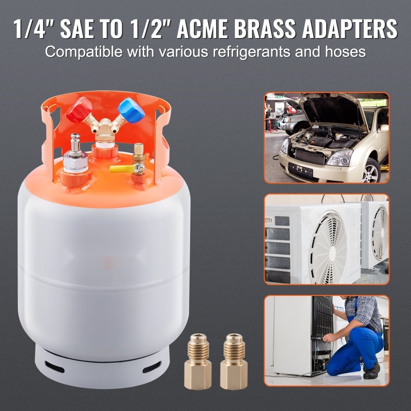 Kylmäaineen talteenottosäiliö HP295-teräs 13,6 kg kellukekytkimellä esitäytetty typellä