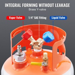 Kylmäaineen talteenottosäiliö HP295-teräs 13,6 kg kellukekytkimellä esitäytetty typellä