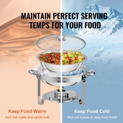 Pyöreät täysikokoiset lämmitysastiat 2 kpl elintarvikekelpoisesta 201-ruostumattomasta teräksestä lasikansilla